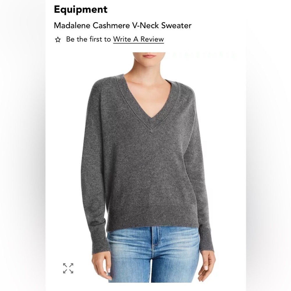 Equipment NWT Women’s Madalene 100 % Cashmere Luxury Pull-Over Sweater Size L - Picture 1 of 11
